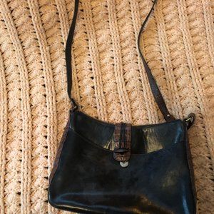 Brahmin crossbody leather bag black brown